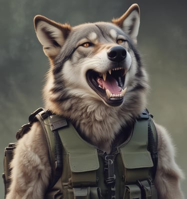 A candid shot of Wolf laughing during a live stream.