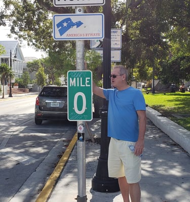 Beginning of Highway 1 in Keywest Florida