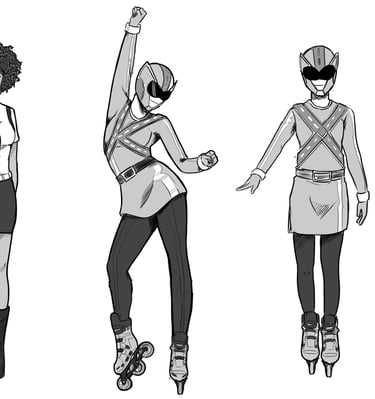 Kamen Rolla Janelle Evans character illustration