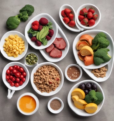 Box of gym merchandise including branded shirts and shaker bottles.