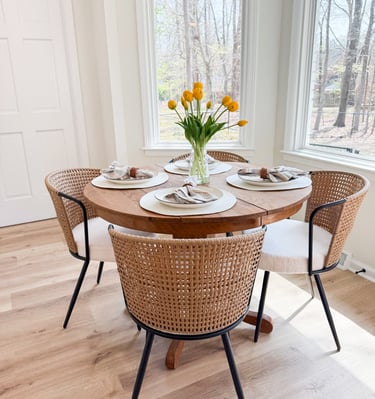 breakfast nook staging house