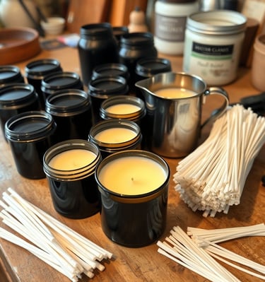 Hand poured soy candle studio 