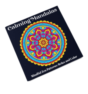 a book cover of a book with a colorful mandal pattern