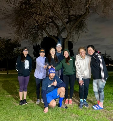 a group of people after taking the barefoot arts class with Ray Z Unstoppable