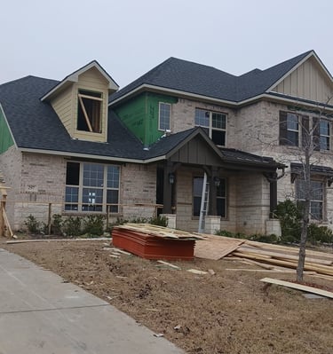 restored home exterior after lightning fire Sunnyvale TX - Irvin Restoration completed fire damage rebuild DFW