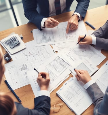 A team celebrating a successful project completion.