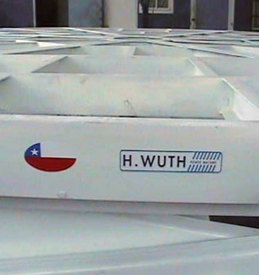 a white box with a sign that says hwth
