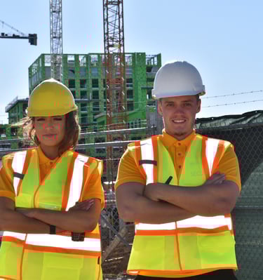 Two Security Guards standing at a construction site