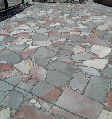 piso de laja de pórfido