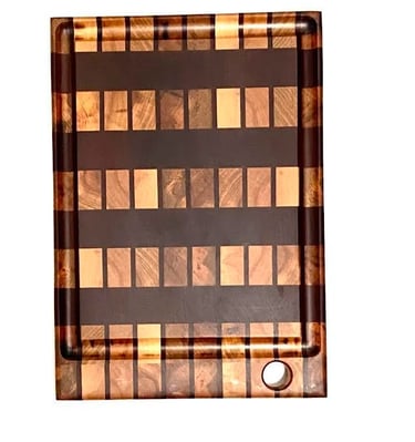Cutting Board for Indoor and Outdoor Kitchen, Cheese Board, End Grain Cuttin Board, Charcuterie - De