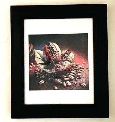 Framed Coffee Bean Art . Modern Wood Wall Art Coffee Station. This product is manufactured to order