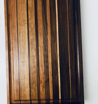 Wooden Cutting Board, Chesse Board, Charcuterie Board, wooden Chopping Board. Black walnut and Cherr