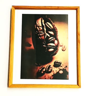 Framed Coffee Bean Art . Modern Wood Wall Art Coffee Station. This product is manufactured to order