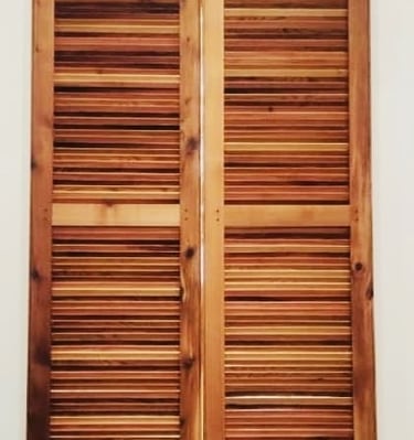 Cedar Wood Shutters (INDOOR), This product is manufactured to order.