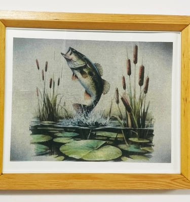 Oleo print  Wall Art . Modern Wood  Wall Art., this product is manufactured to order.