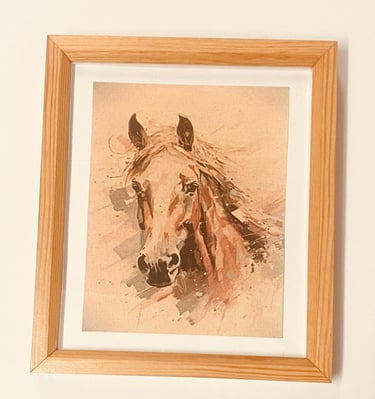 Oleo print  Wall Art . Modern Wood  Wall Art., this product is manufactured to order.