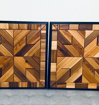  Click image to open expanded view Contemporary Geometric Wall Art, Wood Wall Art, Wooden Mosaic, Da