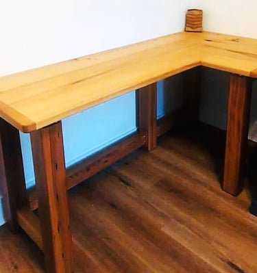 This product is manufactured to order. Modern Wood Computer Desk.
