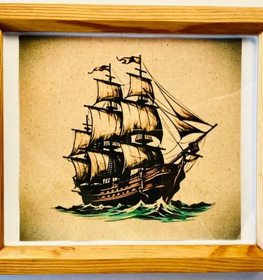 Oleo print  Wall Art . Modern Wood  Wall Art., this product is manufactured to order.