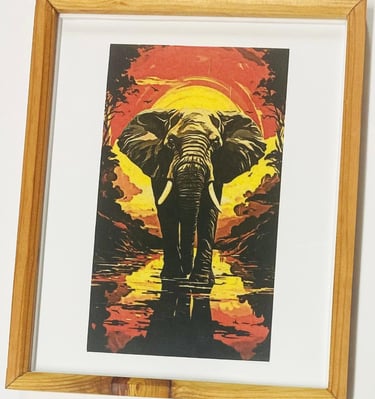 Oleo print  Wall Art . Modern Wood  Wall Art., this product is manufactured to order.