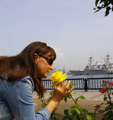 Sandy in Japan. She loves roses.