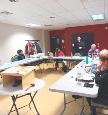 Réunion de groupe du club Toastmasters Vallée-du-Richelieu.