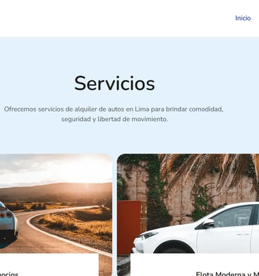 Auto deportivo y auto todo terreno