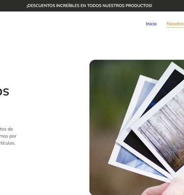 Sobre nosotros se compone de texto, botón y foto de publicidad