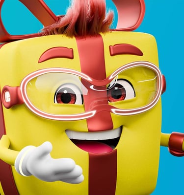 mascote 3D personagem 3D
