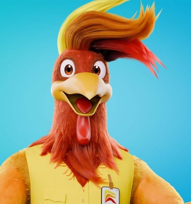 mascote 3D personagem 3D