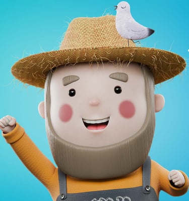 mascote 3D personagem 3D