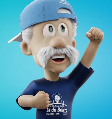 mascote 3D personagem 3D