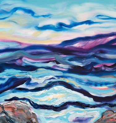 Purple Wave 2020 Oil on Canvas