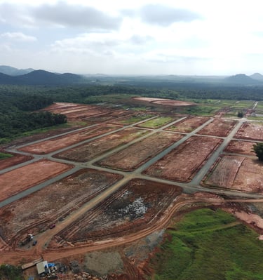 Lotes à venda em Araquari - Visão aérea do Loteamento Recanto da Fazenda