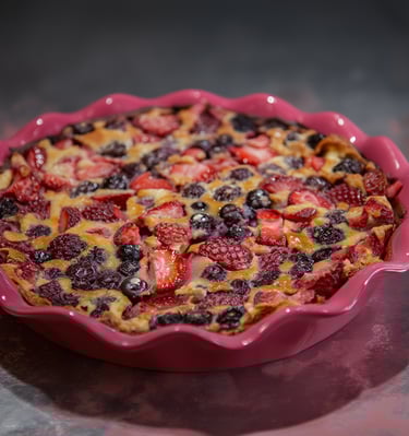 clafoutis med röda frukter