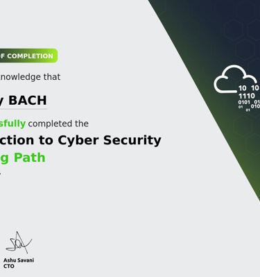 try hack me - intro to cyber security certification