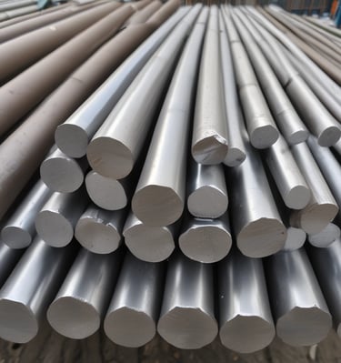 An industrial facility with numerous pieces of machinery, metal carts labeled with numbers, and various colorful equipment. Overhead, yellow girders and cranes are visible, and wires or hoses hang throughout the space.