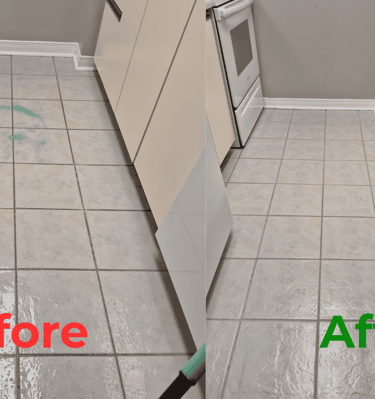 Before and after restoration-level cleaning in Durham Region