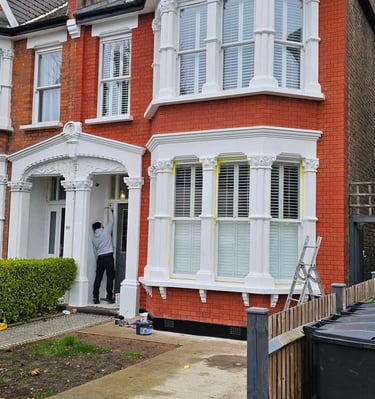 Victorian front façade painting in Clapham – Pure Perfection exterior project.