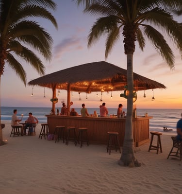 Sunrise view over a serene all-inclusive resort with pristine sandy shores.