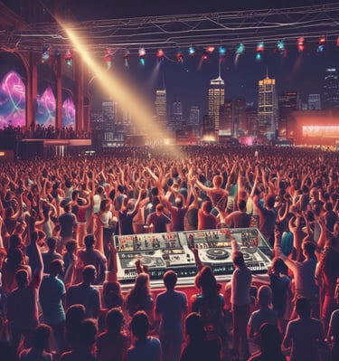 An elegant stage setup ready for a live performance.