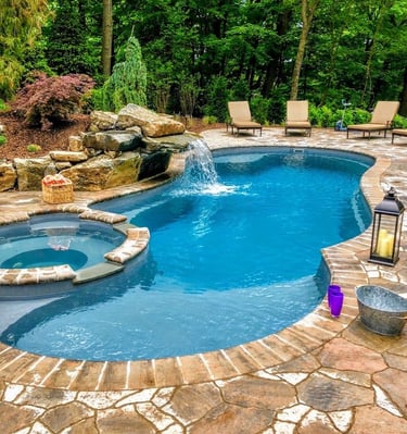 Masonry Natural landscape Custom Pool Design in Amagansett