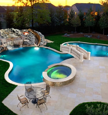 Luxury Gunite Free-form Pool Construction Quogue