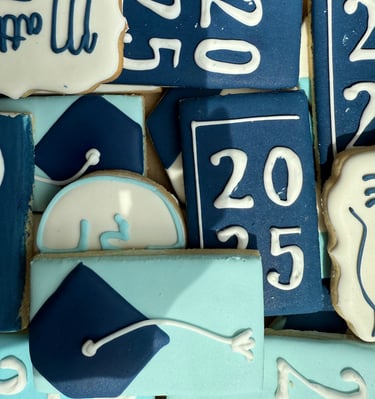 Graduation themed sugar cookies
