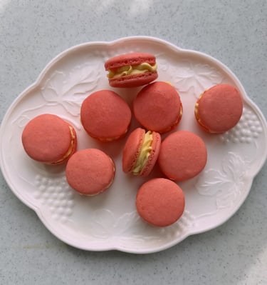 carefully designed French macaroons