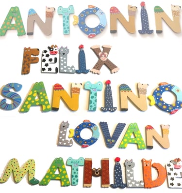 Prénom déco lettres en bois