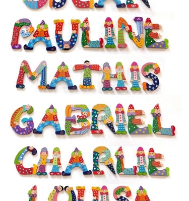 Lettres décoratives en bois porte chambre enfant