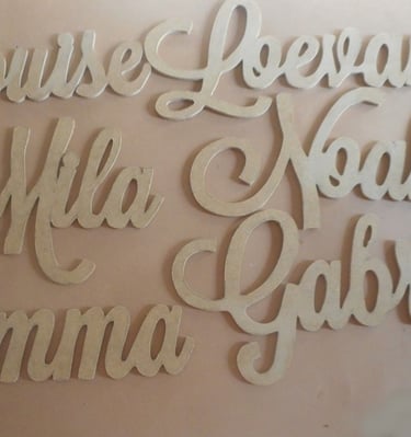 Prénoms en bois décoration murale