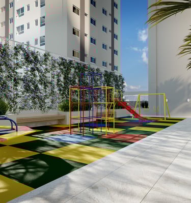 a playground area with a playground area and a playground area