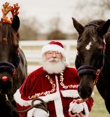 The Santa Cowboy with Oxford and Vallentina